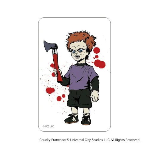 チャッキー グッズ 通販 CHUCKY クリアカード まじかる百貨店クリアカード 4947864075316 チャッキー05 スマホ かわいい おしゃれ 透明 カード 映画グッズ チャイルド・プレイ _3