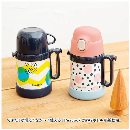 �s�[�R�b�N Peacock ���� �ʔ� ASK-W40 2WAY�{�g�� �X�g���[�}�O 400ml �R�b�v�t�� 360ml �q�� �q���p �q�ǂ� �L�b�Y �j�̎q ���̎q �ۉ� �ۗ� �y�� ���@�r �c�t��_2
