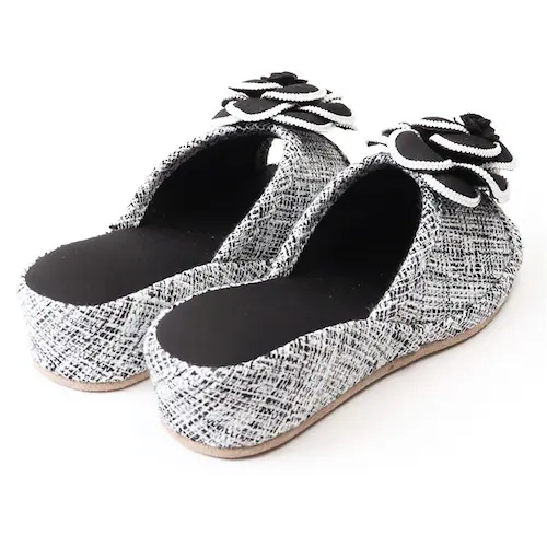 スリッパ カメリア 通販 ルームサンダル ルームシューズ 室内履き サンダル シューズ 靴 くつ レディース ヒール 厚底 4cm おしゃれ かわいい 学校行 母 保護者 前開き 疲れにくい ツイード_10