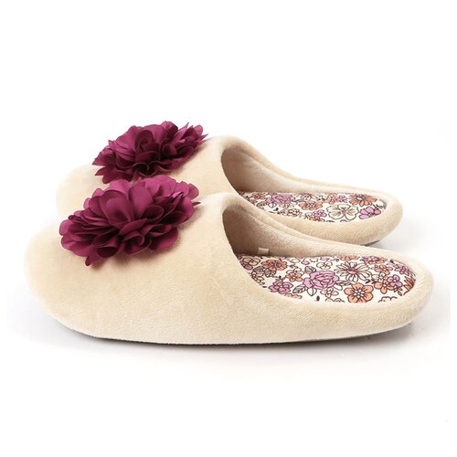 ルームシューズ レディース かわいい 通販 花柄 ウォッシャブル 洗える 低反発ウレタン ウォッシャブル SDS サロンドソワレ シャーロット ローズ ブラック アイボリー パープル 華やか 素敵 _2