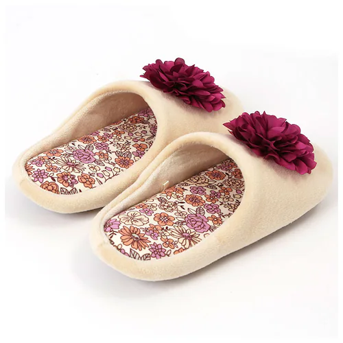 ルームシューズ レディース かわいい 通販 花柄 ウォッシャブル 洗える 低反発ウレタン ウォッシャブル SDS サロンドソワレ シャーロット ローズ ブラック アイボリー パープル 華やか 素敵 _4