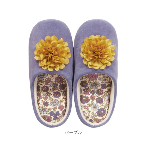 ルームシューズ レディース かわいい 通販 花柄 ウォッシャブル 洗える 低反発ウレタン ウォッシャブル SDS サロンドソワレ シャーロット ローズ ブラック アイボリー パープル 華やか 素敵 _13