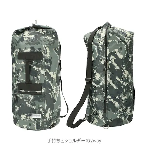 リュックサック メンズ 通販 ボンサック メンズ 約 48L 大容量 大学生 大きめ ポリエステル カモフラ デジカモ ジュニア ワンショルダー ズタ袋 アウトドア スポーツ 防災リュック 高校生 _2