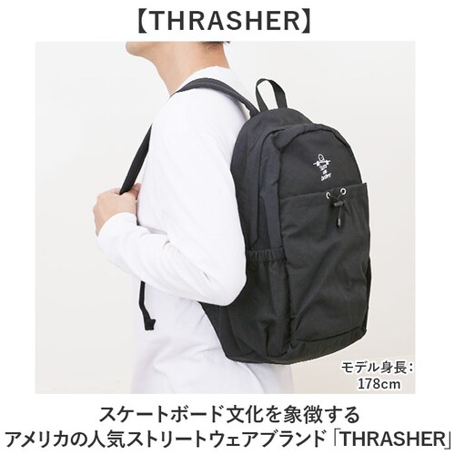 THRASHER �X���b�V���[ �����b�N THR-306 �ʔ� �}�[�N�S���U���X �����b�N�T�b�N �o�b�N�p�b�N �f�C�p�b�N �����Y ���f�B�[�X �u�����h A4 ��e�� �ʊw �ʋ� ���� �V���v�� ���Z_2