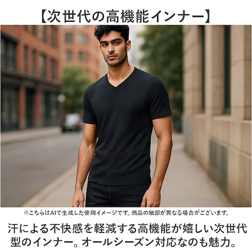 メンズ Vネック インナー 半袖 通販 FORECAST フォーキャスト 6888 アンダーシャツ メッシュインナー 半袖インナー ドライインナー ドライ Tシャツ 半袖シャツ 肌着 メッシュシャツ _1