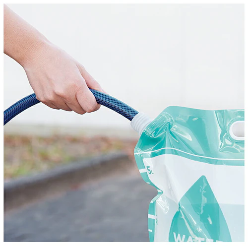 防災 ウォーターバッグ 通販 5L 7L 2個 2個セット 2個入り 2つ 非常用給水袋 ウォーターバッグ 避難グッズ ウォータータンク ポータブル 持ち運び 小さく保存 コンパクト コジット 畳める_5