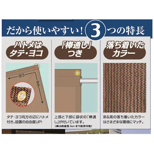 日除けシート 日よけシート 90×180 通販 日よけ 日除け シート 日焼け防止 目隠し 遮光 UVカット M 遮熱 多用途 オーニングタイプ 省エネ 通気性 室内 カーテン側 屋外 ベランダ柵_5