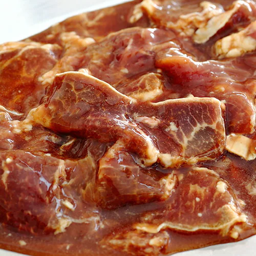 ジンギスカン 牛肉 味付きジンギスカンセット (味付牛300g×3p/簡易ジンギスカン鍋) ご家庭用_5