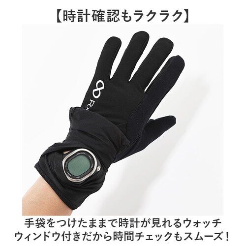 ブラック Sサイズ R×L マルチグローブ 通販 アールエル グローブ 手袋 防寒 RLA9503 スマホ対応 ウォッチウィンドウ両手対応 武田レッグウェアー メンズ レディース ユニセックス 男女兼_5