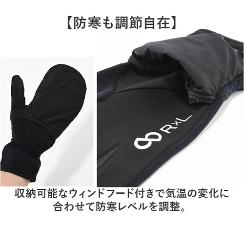 ブラック Sサイズ R×L マルチグローブ 通販 アールエル グローブ 手袋 防寒 RLA9503 スマホ対応 ウォッチウィンドウ両手対応 武田レッグウェアー メンズ レディース ユニセックス 男女兼_6