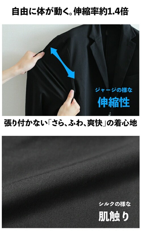 ALLESTサステナブル春秋スーツ ブラック / XS_3