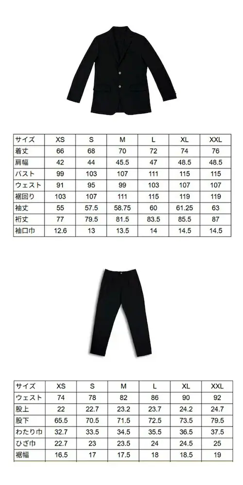 ALLESTサステナブル春秋スーツ ブラック / XS_17