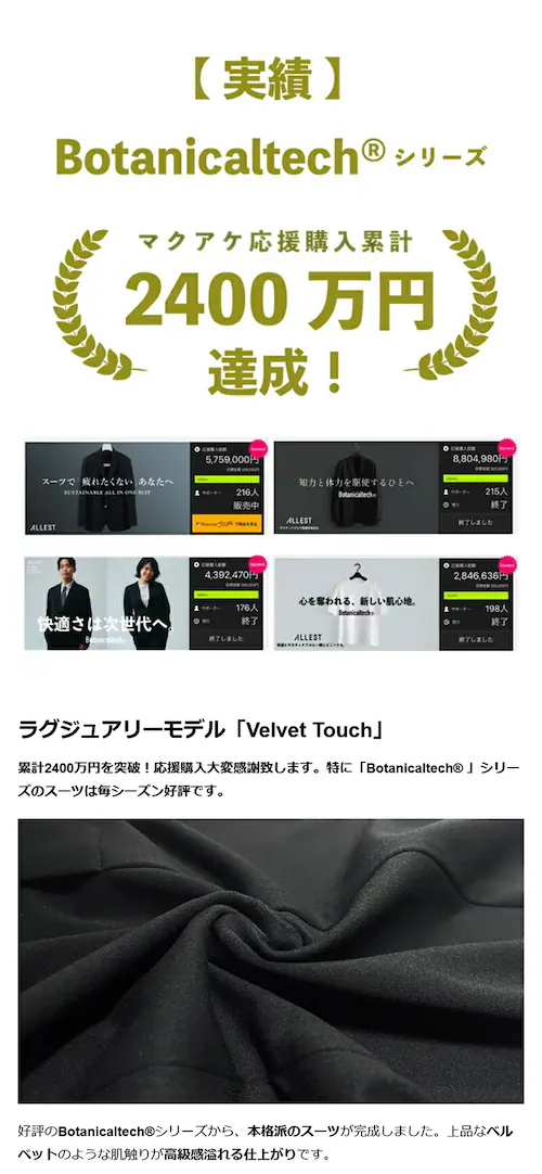 ALLESTサステナブル冬ベルベットタッチスーツ ブラック / XS_7