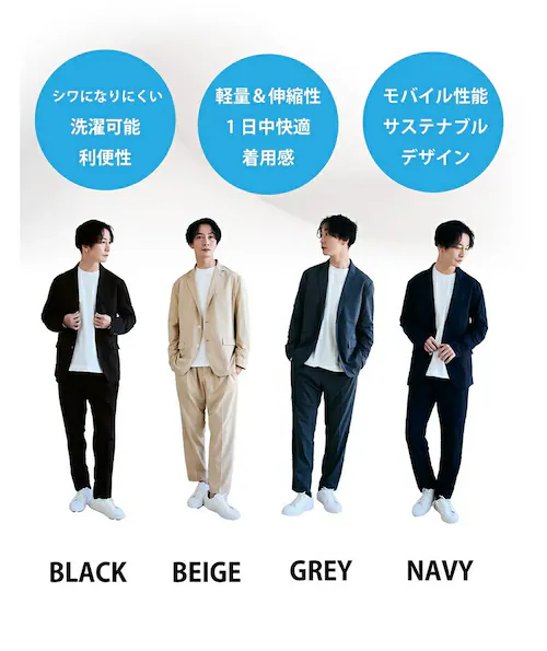 ALLESTサステナブル春夏スーツ ネイビー / M_15