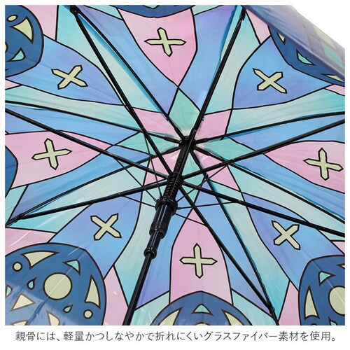 ローズ 傘 レディース 大きめ 通販 長傘 60cm ビニール傘 ジャンプ傘 雨傘 ワンタッチ傘 婦人傘 かさ カサ ステンドグラス風 大きい おしゃれ かわいい 大人 可愛い レイングッズ_3