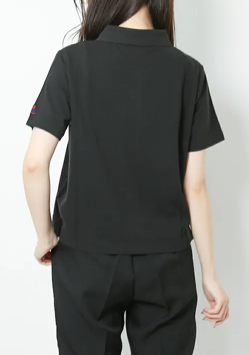 ポロシャツ レディース 通販 JEMORGAN ジェーイーモーガン カノコ素材 短い丈 半袖 トップス オシャレ お洒落 かわいい 無地 シンプル 婦人服 カジュアル レディースポロシャツ レディース_3