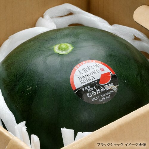 【販売終了】山形県産 スイカ ブラックジャック 1玉 (秀品/1玉 約6kg×1玉) むらかみ農園 すいか ギフト 贈り物 お取り寄せ_2