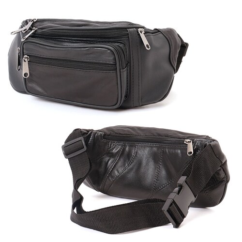 ウエストバッグ メンズ 通販 ウェストバッグ バッグ バック ウエストバック ウエストポーチ 鞄 かばん カバン 多機能 ヒップバッグ ラム革 羊革 革 シンプル 社会人 大人 おしゃれ ブラック 黒_10