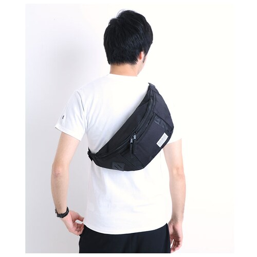 ボディバッグ メンズ かっこいい 通販 BW-22 横型 軽量 軽い ボーイズ キッズ 旅行 ポリエステル 黒 ボディーバッグ ジュニア ウエストバッグ ボディバック 黒 サブバッグ ブラック ウエス_2