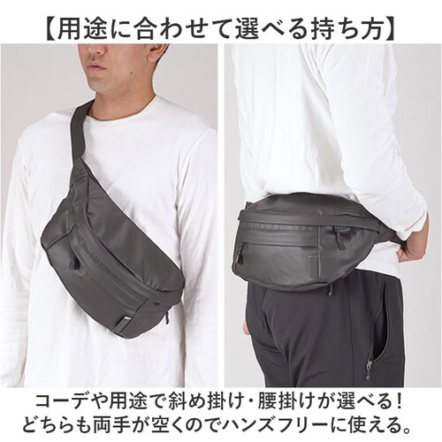 ウェストバッグ メンズ 通販 ボディバッグ 2way 斜め掛け 腰掛け 軽量 軽い バッグ かばん カバン 通勤 通学 おしゃれ 男性 レディース 雨の日 旅行 フェス アウトドア キャンプ ハイキン_10
