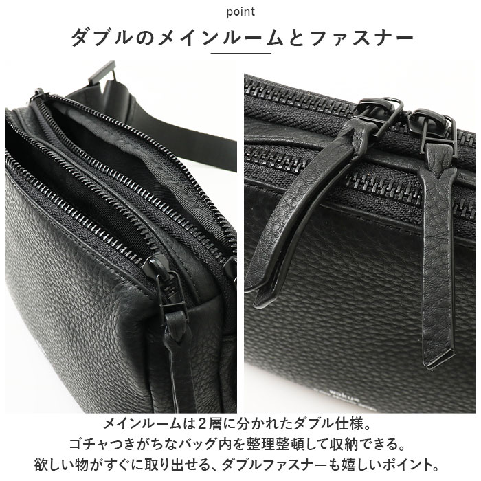 BLACK ボディバッグ メンズ ブランド waku ワク 通販 WK-0028