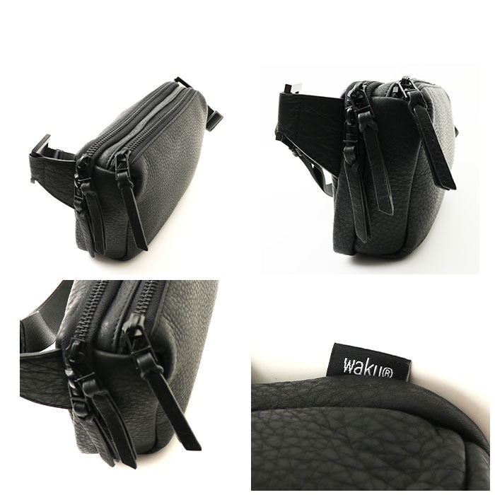 BLACK ボディバッグ メンズ ブランド waku ワク 通販 WK-0028