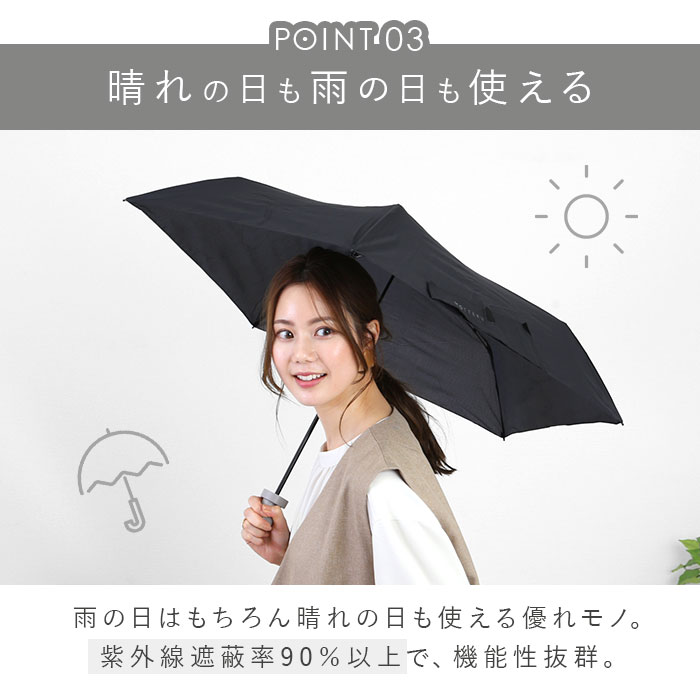 グレー 折りたたみ傘 軽量 晴雨 通販 レディース メンズ 超軽量 50cm