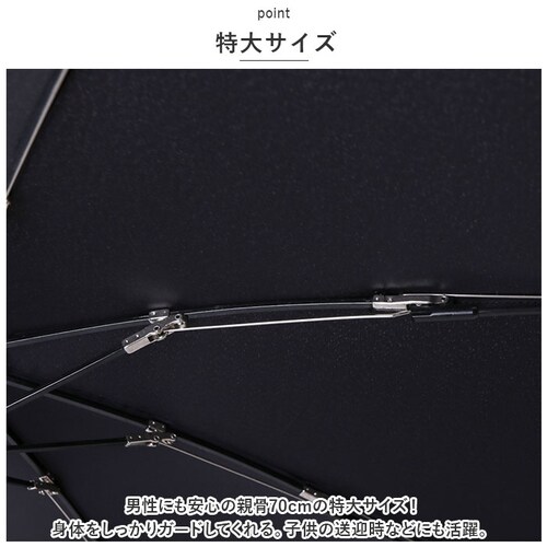ウォーターフロント 折りたたみ傘 通販 メンズ 折り畳み傘 傘 折りたたみ かさ 折り畳み 超撥水 はっ水 耐風 大きい 大きめ 直径 127cm 通勤 通学 親骨 70cm レディース Waterf_3