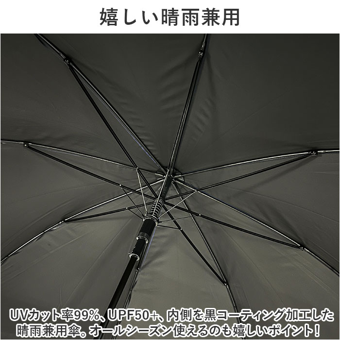 ネイビー 晴雨兼用傘 長傘 65cm メンズ 大きい 通販 雨傘 日傘