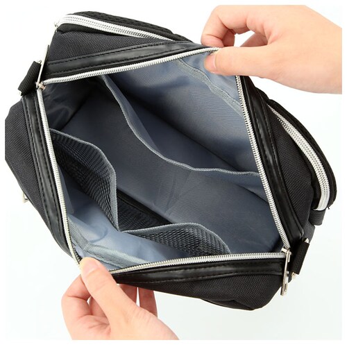 ショルダーバッグ メンズ 斜めがけ かっこいい 通販 小さめ レディース 大人 マチあり サコッシュ ポケット 3層 あおり シンプル カジュアル 通勤 通学 サブバッグ 旅行 アウトドア Palla_8