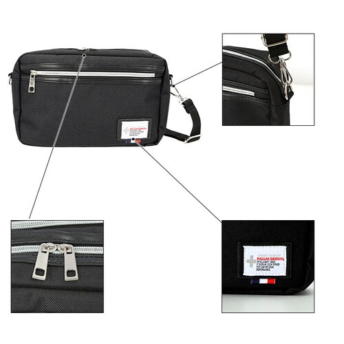 ショルダーバッグ メンズ 斜めがけ かっこいい 通販 小さめ レディース 大人 マチあり サコッシュ ポケット 3層 あおり シンプル カジュアル 通勤 通学 サブバッグ 旅行 アウトドア Palla_12