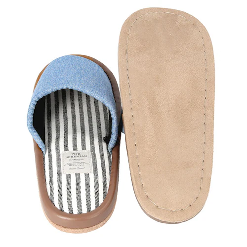 スリッパ 前開き 通販 デニム ストライプ 室内 自宅 おしゃれ 来客 ゆったり カジュアル レディース メンズ 70
