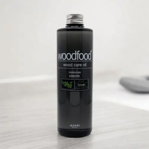 木製品 手入れ セット 通販 日本製 木材 ワックス 木に塗る オイル ヒノキの香り woodfood ウッドフード ウッドケアワックス ウッドケアオイル ヒノキケアセット 国産 竹製品 家具用 食器_2