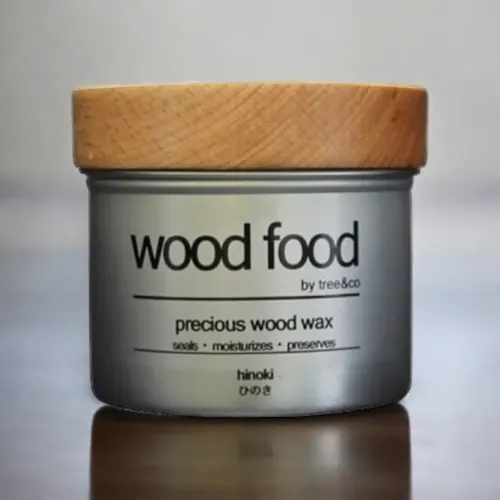 木製品 手入れ セット 通販 日本製 木材 ワックス 木に塗る オイル ヒノキの香り woodfood ウッドフード ウッドケアワックス ウッドケアオイル ヒノキケアセット 国産 竹製品 家具用 食器_3