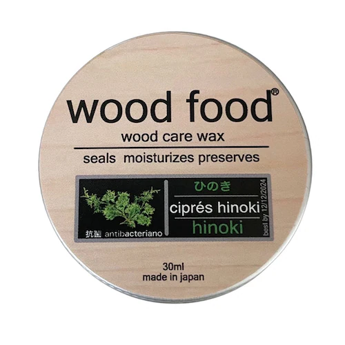 木製品 手入れ セット 通販 日本製 木材 ヒノキの香り ワックス 木に塗る 無香料 オイル woodfood ウッドフード ウッドケアワックス ウッドケアオイル ミニセット 国産 竹製品 家具用 食_4