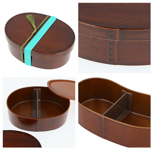 曲げわっぱ 弁当箱 レンジ対応 日本製 弁当箱 わっぱ風 1段 抗菌 そら豆型 ランチケース ランチボックス 弁当 曲げわっぱ弁当 電子レンジ OK レンジ対応 手入れ 簡単 楽 木目調 シンプル _13