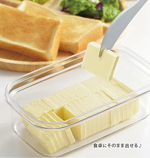 バターケース カット カットできちゃうバターケース 切れる 便利 切り分け 約5g うす切り おしゃれ クッキング キッチン用品 台所用品 通販 ケース バターカッター付バターケース バター容器 料理_5