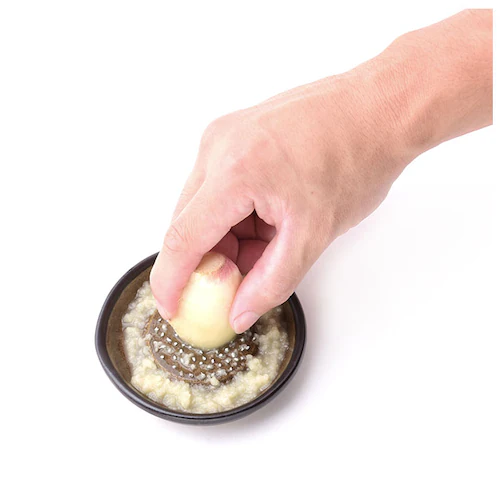 もとしげ おろし器 小 通販 おろしき わさびおろし 器 すりおろし 陶器 薬味おろし やくみおろし 石見焼 しょうが にんにく わさび 離乳食 日本製 キッチン 調理器具_4