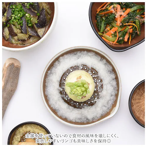 もとしげ おろし器 大 通販 おろしき 大根おろし 器 わさびおろし すりおろし 陶器 薬味おろし やくみおろし 石見焼 大根 にんじん 長芋 離乳食 日本製 キッチン 調理器具_2