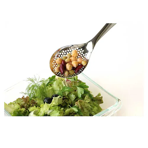 ののじ スプーン お玉 穴あき 通販 しゃもじ おたま パンチングスプーン ペティ 調理器具 調理 盛り付け 油切り 湯切り アク取り 食洗器可 簡単 一人暮らし サラダ 揚げ物 揚物_3