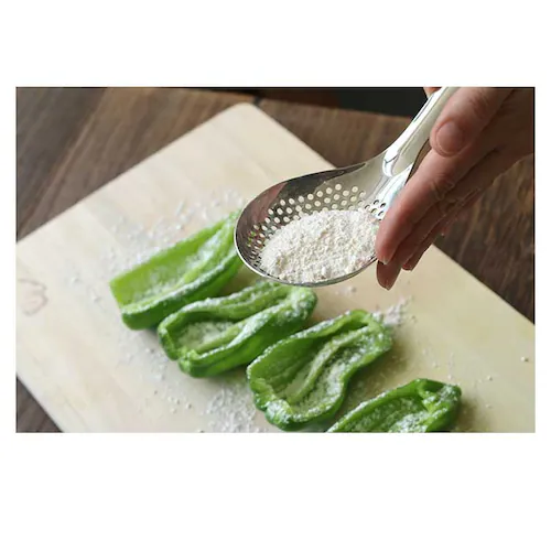 ののじ スプーン お玉 穴あき 通販 しゃもじ おたま パンチングスプーン ペティ 調理器具 調理 盛り付け 油切り 湯切り アク取り 食洗器可 簡単 一人暮らし サラダ 揚げ物 揚物_7