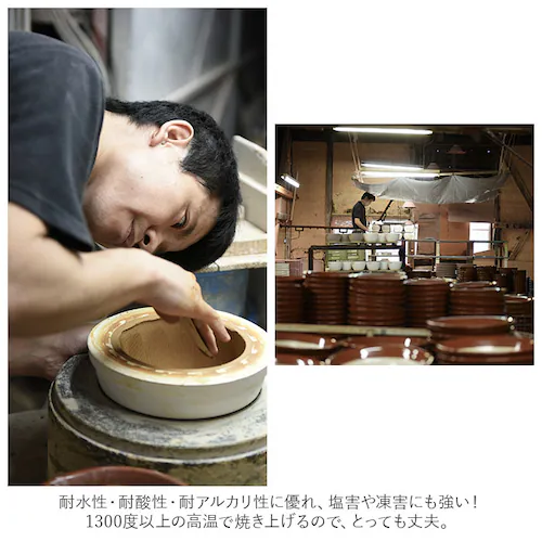 もとしげ おろし器 中 通販 おろしき わさびおろし 器 すりおろし 陶器 薬味おろし やくみおろし 石見焼 にんじん 長芋 しょうが 離乳食 日本製 キッチン 調理器具_5