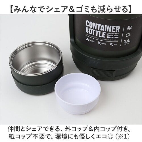 �s�[�R�b�N ���� 3���b�g�� �ʔ� peacock �X�e�����X�{�g�� 3L ��e�� �{�g�� ���@�r �R���e�i�{�g�� �W���O �}�O �A�C�X�W���O �}�C�{�g�� �ۗ� �ۉ� �n���h���t�� �^��f�M �傫�� _4