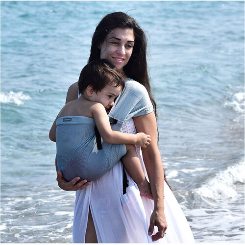 スリング 抱っこひも 通販 minimonkey ミニモンキー ミニスリング ベビースリング メッシュ 抱っこ紐 縦抱き 腰抱き シンプル 無地 赤ちゃん コンパクト 外出 移動用品 寝かしつけ お出_3