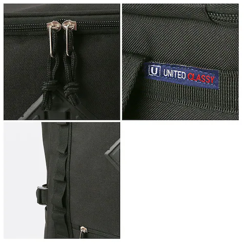 ブラック ユナイテッドクラッシー UNITED CLASSY スクエアリュック 大容量 通販 メンズ ビジネスリュック スクエアバッグ スクエア バックパック シンプル デイバッグ リュック バッグ _12
