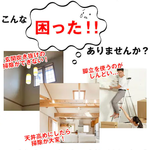 グレー ダスター モップ 通販 モップクリーナー ハンディ ロングモップ ハタキ はたき ホコリ払い 高所 掃除 天井 ホコリ取り エアコン 埃 伸縮式 約 3m 280cm 曲がる 大掃除 お掃除グ_2