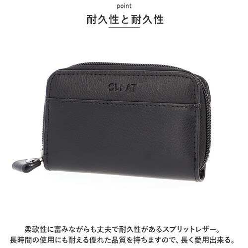 ブラック コインケース メンズ 革 通販 小銭入れ メンズ財布 ミニ財布 財布 サイフ 小物 ケース レザー 牛革 使いやすい ビジネス ラウンドファスナー 無地 コンパクト おしゃれ シンプル ギフ_2