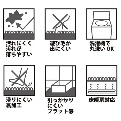 玄関マット 室内 おしゃれ 通販 マスタースペースラグ 約 50cm×75cm センコー ラグマット マット ラグ モダン 洗える 薄手 屋内用 かわいい 滑り止め加工 床暖房対応 キッチン 台所 ベ_2