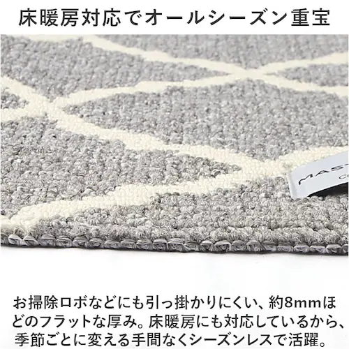 玄関マット 室内 おしゃれ 通販 マスタースペースラグ 約 50cm×75cm センコー ラグマット マット ラグ モダン 洗える 薄手 屋内用 かわいい 滑り止め加工 床暖房対応 キッチン 台所 ベ_8