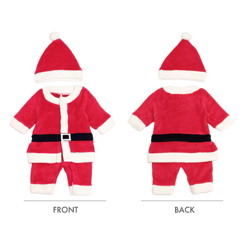 赤ちゃん クリスマス 服 通販 サンタ 衣装 サンタクロース カバーオール ベビー服 男の子 女の子 可愛い ハロウィン 仮装 秋冬 オールインワン パーティー イベント 記念写真 撮影 フォト かわ_1